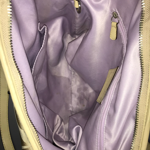 Coach Signature Leah Khaki Tote Handbag Shoulder Bag EUC - Picture 9 of 10